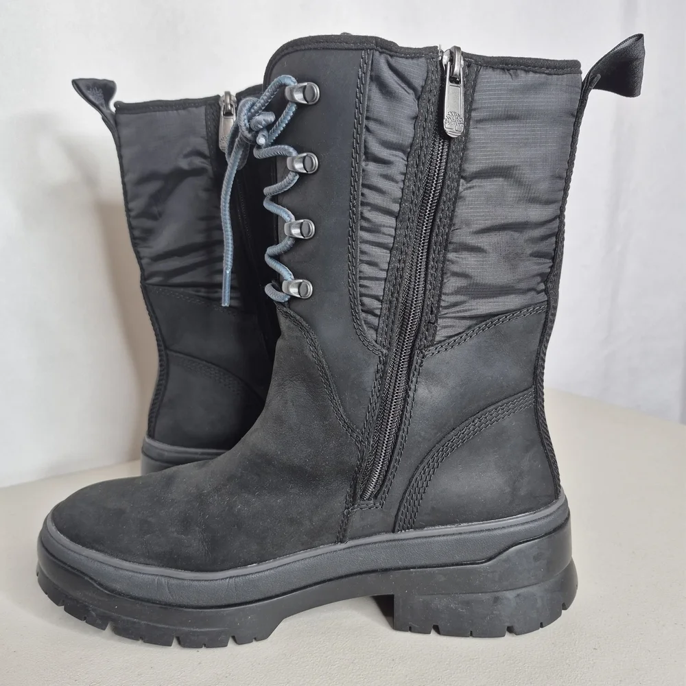 Timberland Malynn Waterproof Leather & Nylon Insulated Boots - Size 8.5